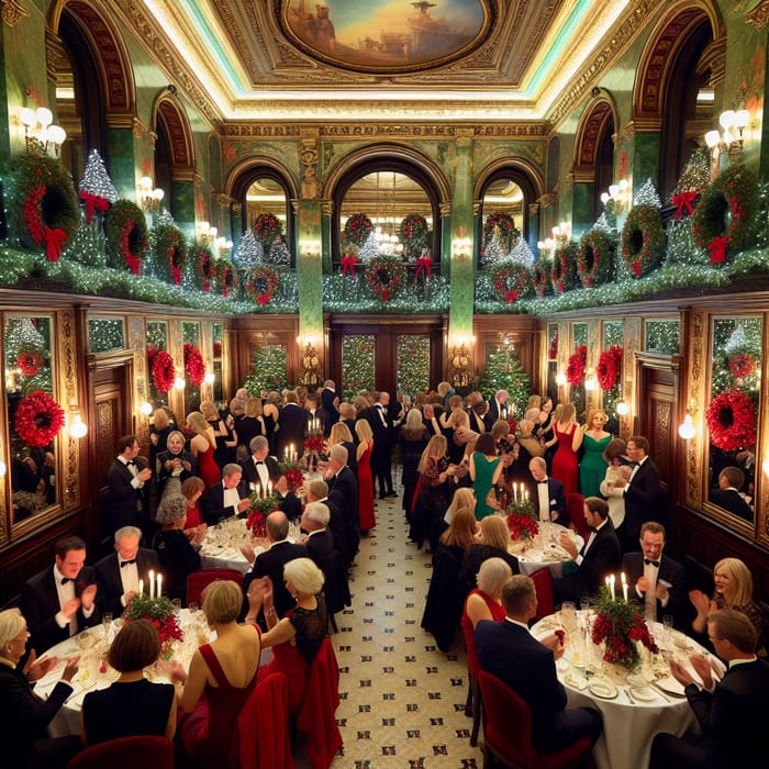 Elegant Christmas Atmosphere | Awards Ceremony in Lavish Restroom