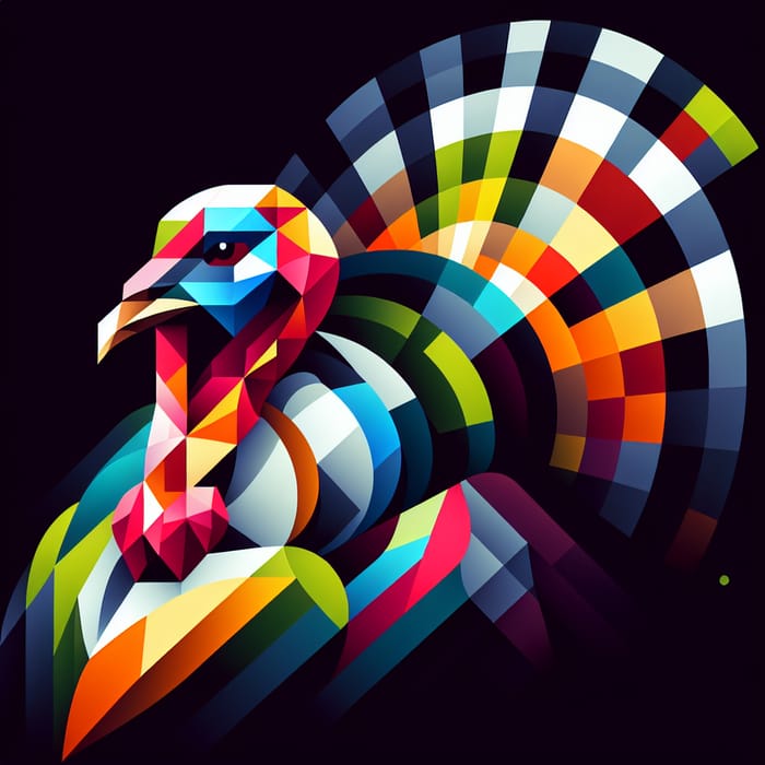 Abstract Turkey Art: Geometric & Vivid Design