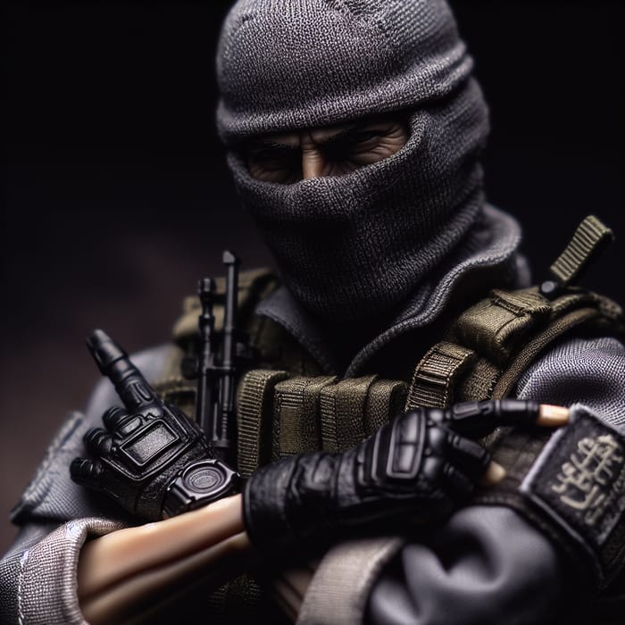 Dramatic Insurgent Action Figure Portrait | 1/6 Scale