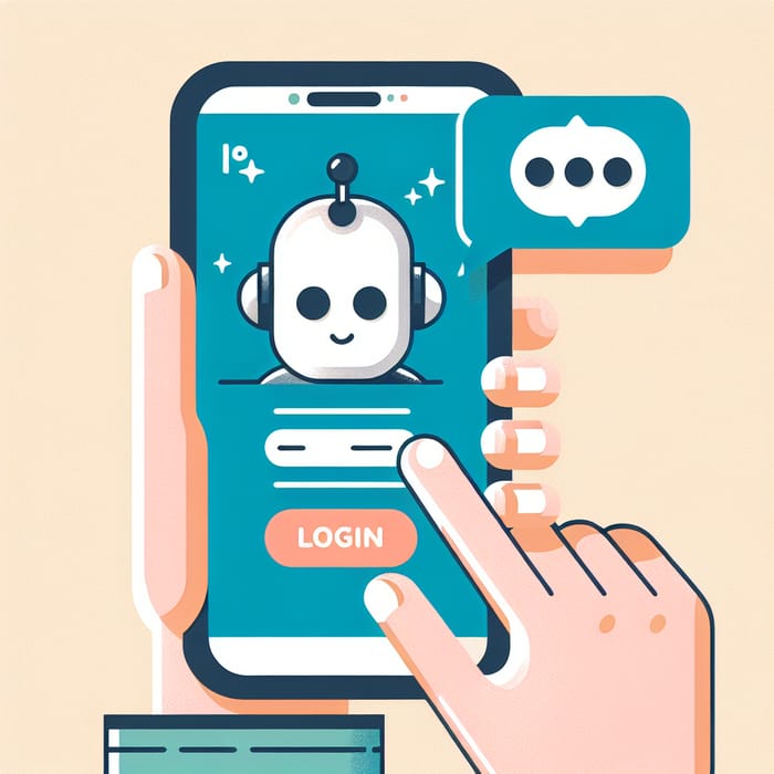 Minimalistic Chat Bot Login Interface Design