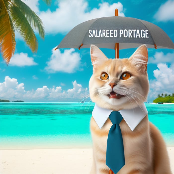 Confident Cat enjoying a Maldives vacation with LIGHT Portage