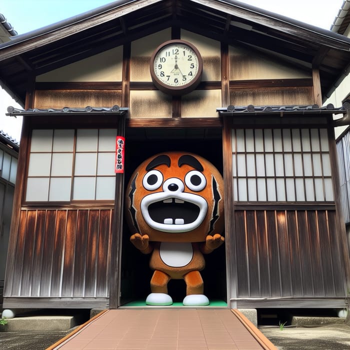 Chiba-Kun Haunts an Old Japanese House in a Horror Scene