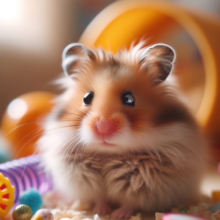 Small Adorable Fluffy Hamster - Adorable Playful Pet