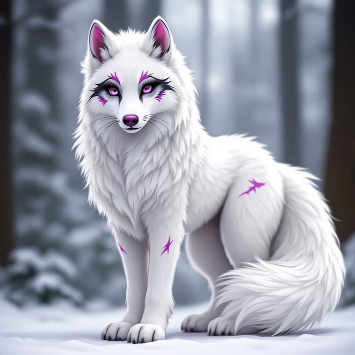 Stunning Female Wolf Fursona with Unique Accents