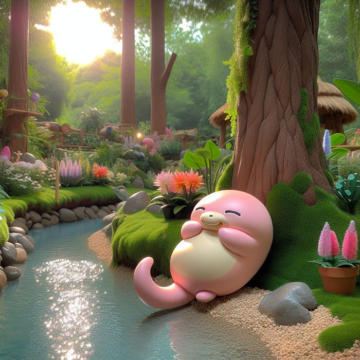 Cute Pokemon Slowpoke Photos | Tranquil Forest Scene