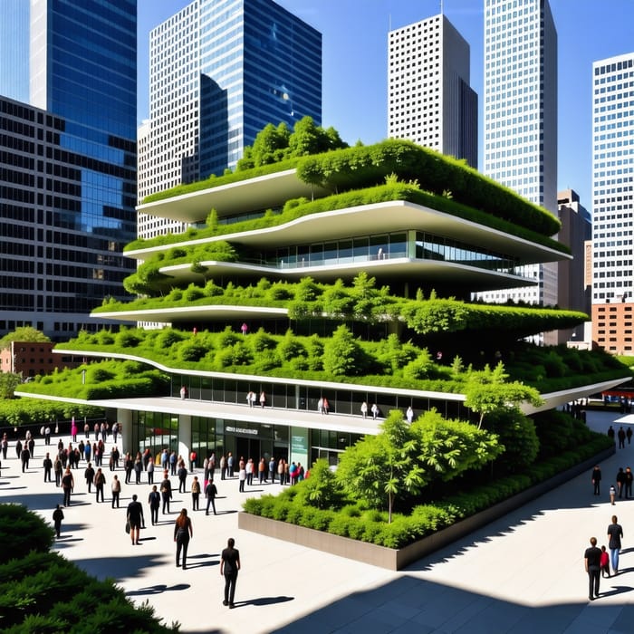 Innovative Green Design: Futuristic City Building