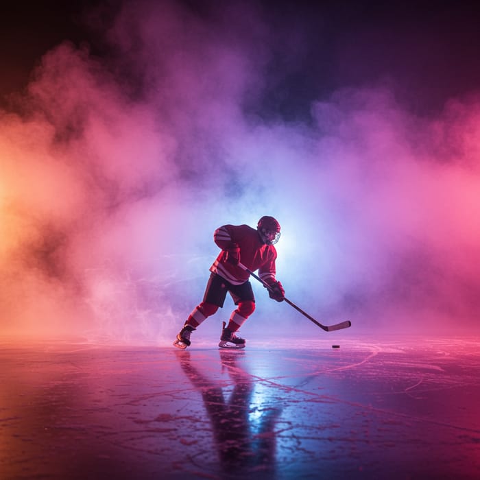 Stunning Smoky Iridescent Hockey Image