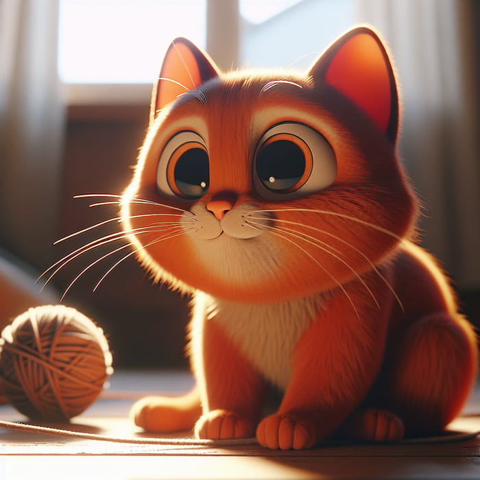 Charming Vintage-Style Orange Cat Disney