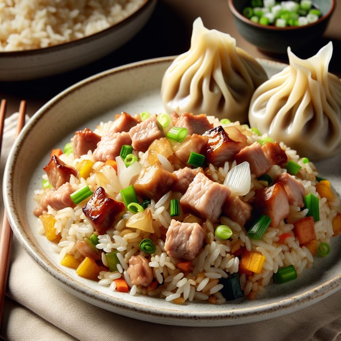 Delicious Pork Chao Fan with Siomai: Authentic Chinese Delights