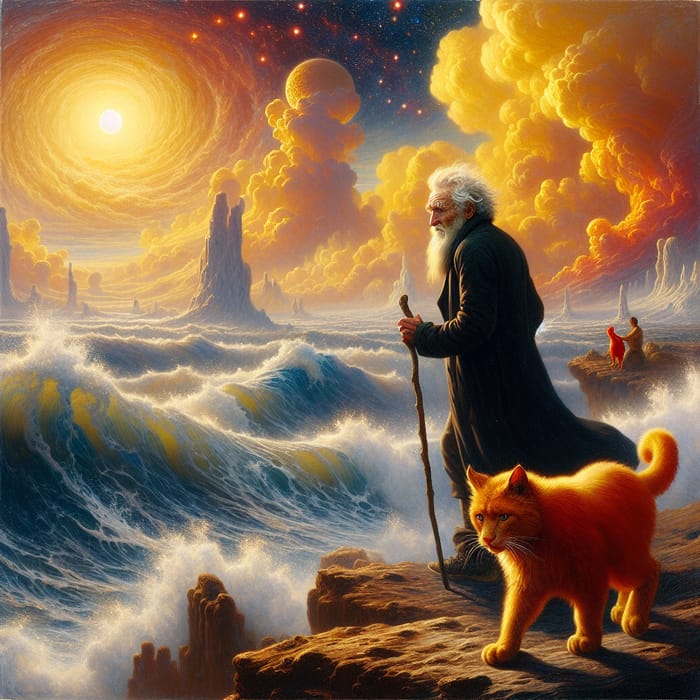 Exploring Venus with Andrejs Kalnins and a Red Cat - Aivazovsky Style Exploring Venus with Andrejs Kalnins and a Red Cat - Aivazovsky Style
