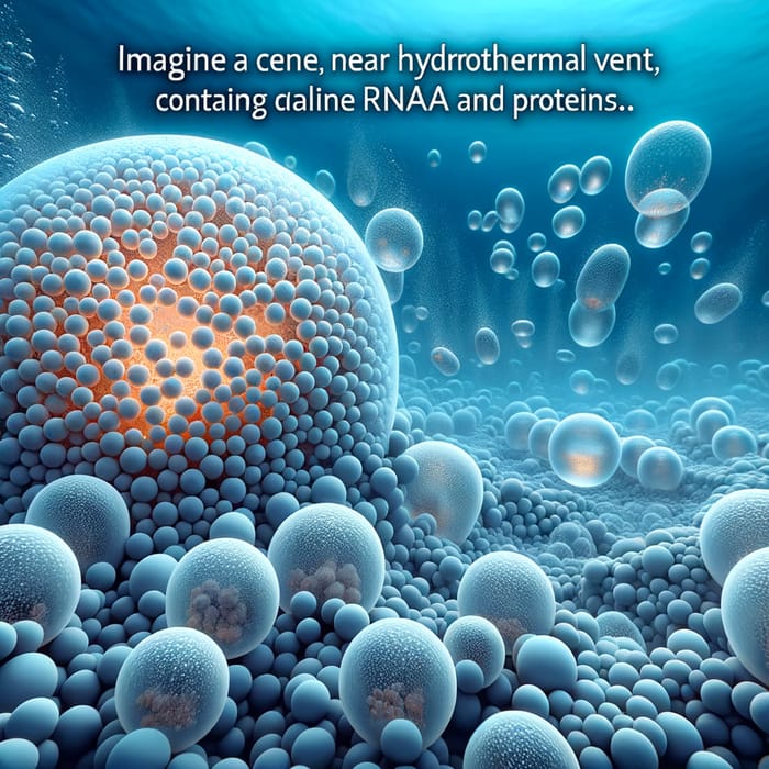 Hydrothermal Vent Cells RNA Proteins Encased Spherical Membrane