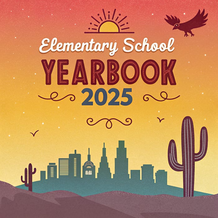 2025 Elementary Yearbook Cover - Phoenix Design