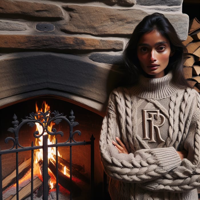 Person in Fire-Resistant Sweater by Unsteady Fireplace Person in Fire-Resistant Sweater by Unsteady Fireplace
