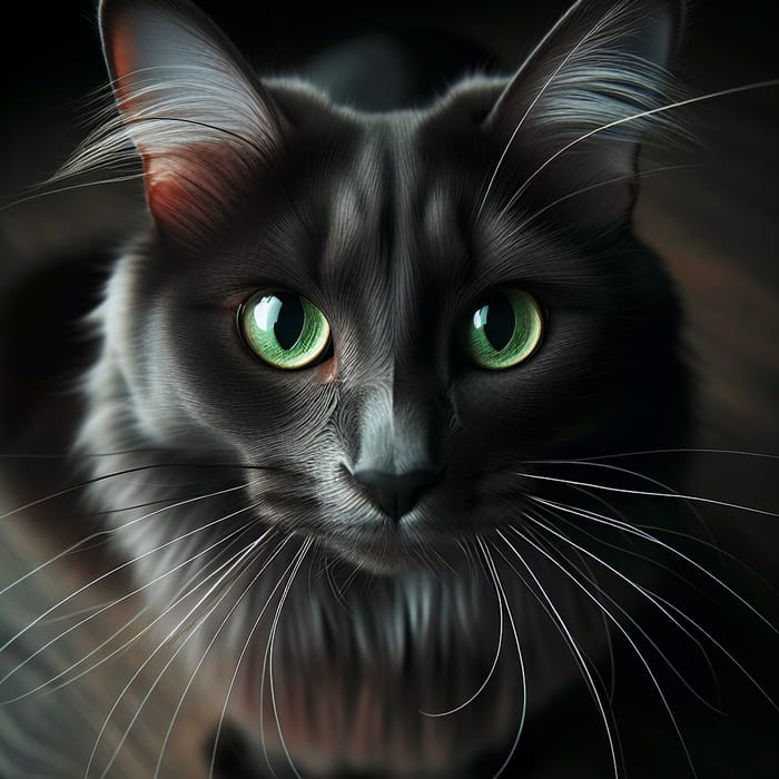 Stunning Black Cat Close-Up Photography