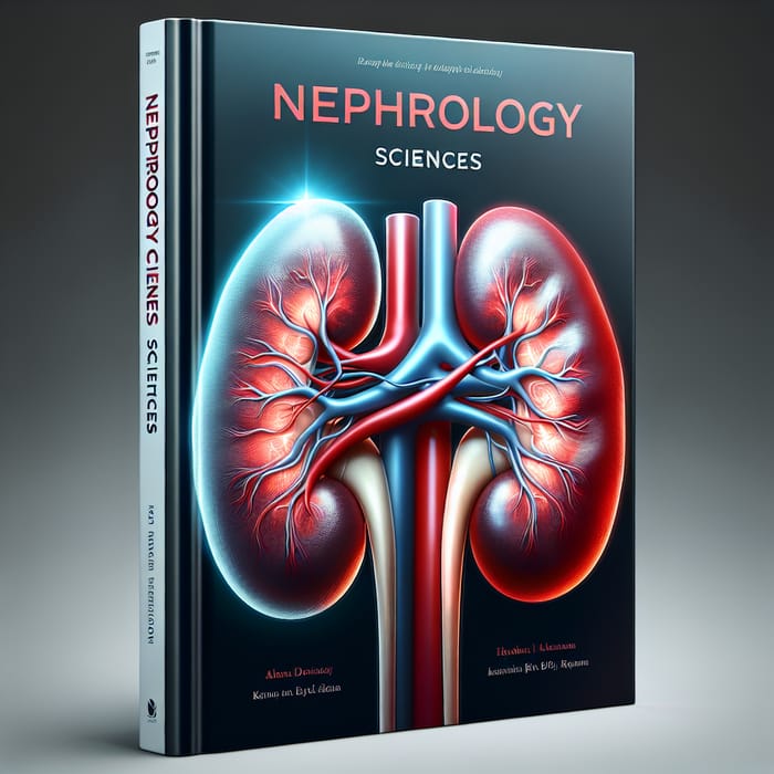 Nephrology Sciences Book Cover: Anatomical Kidney Illustration