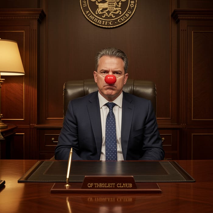 Athletic Club President with Clown Nose