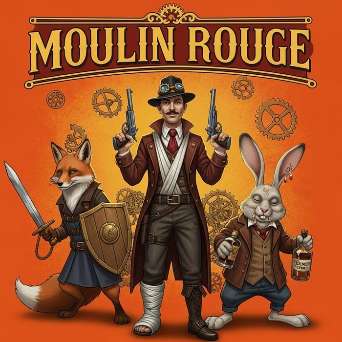 Moulin Rouge Steampunk Art: A Vibrant Scene Moulin Rouge Steampunk Art: A Vibrant Scene