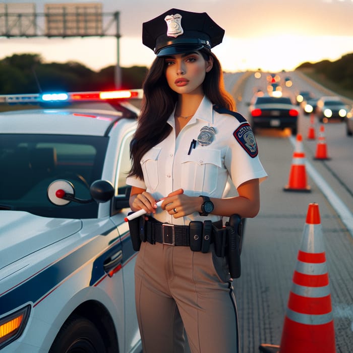 Traffic Policeman on Highway