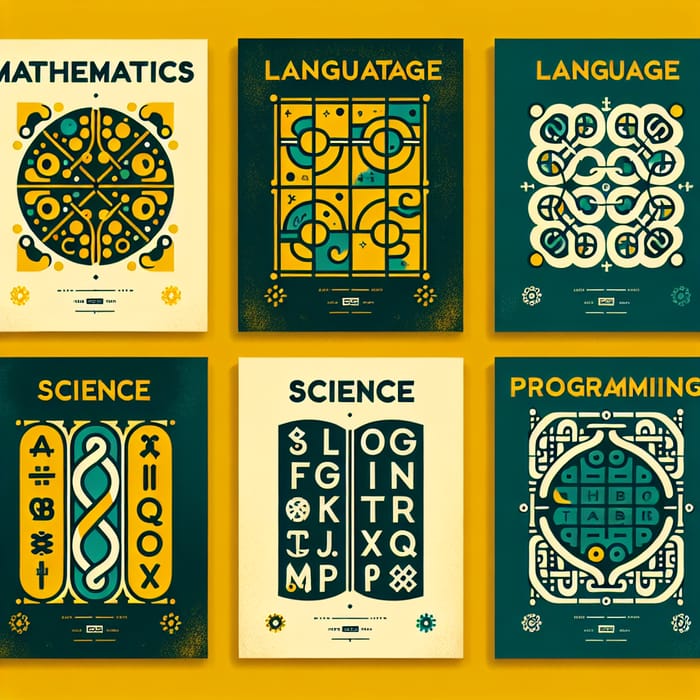 Engaging Book Covers: Mathematics, Language, Science, Programming