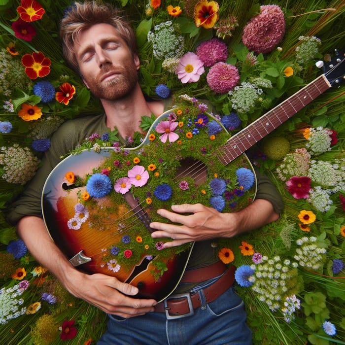 Flower Field Rock Star | Guitar Harmony Musician