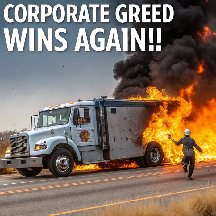 Corporate Greed: Exploding Truck Art