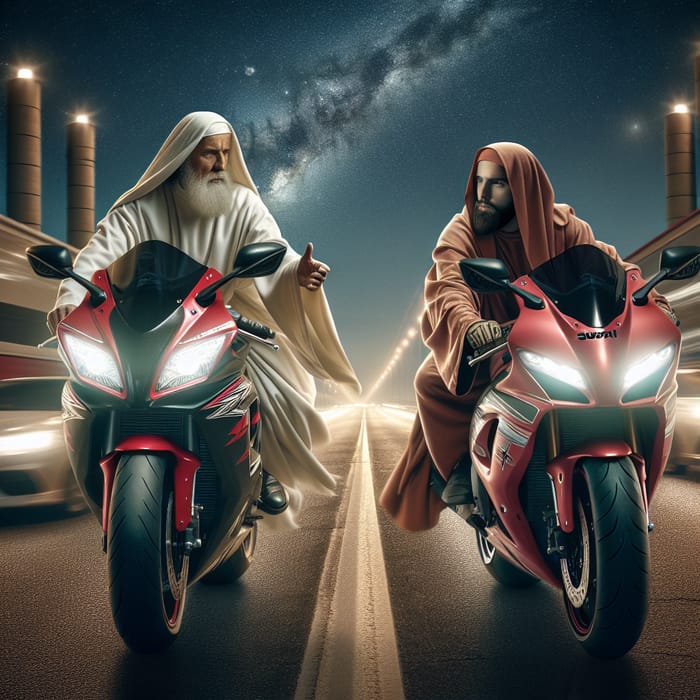 Popes Racing Suzuki GSXR 1000's on Highway at Night