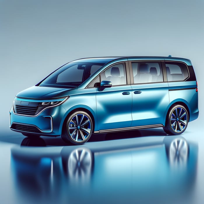 Modern Blue Minivan by LOOP Motors | Sleek Design