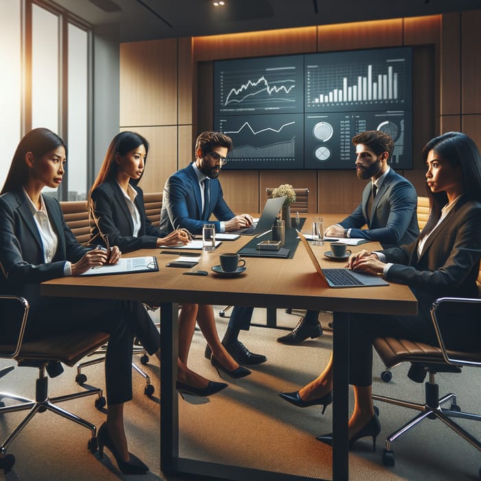 Interview Business Meeting in Modern Conference Room