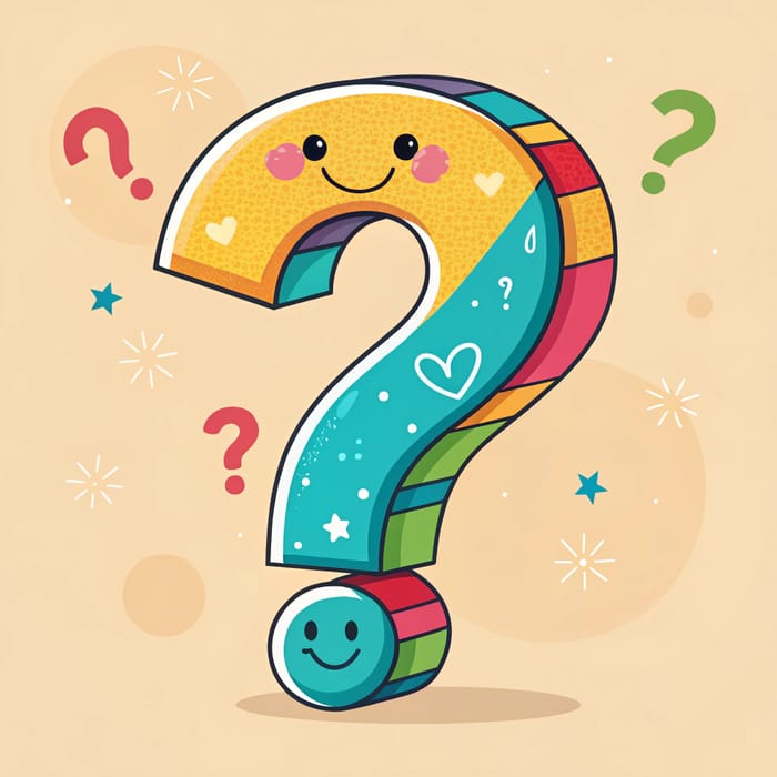 Colorful Jovial Question Mark Art