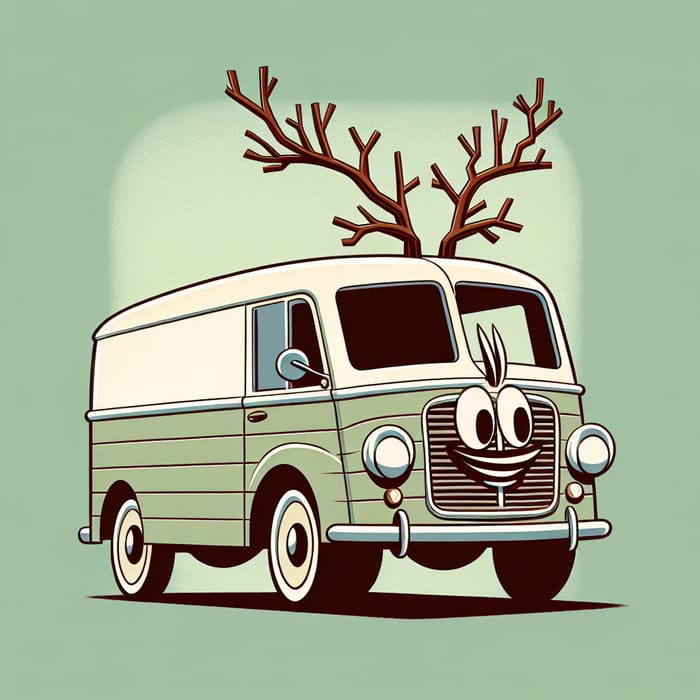 Personified GAZelle - Vintage Cartoon Van Design