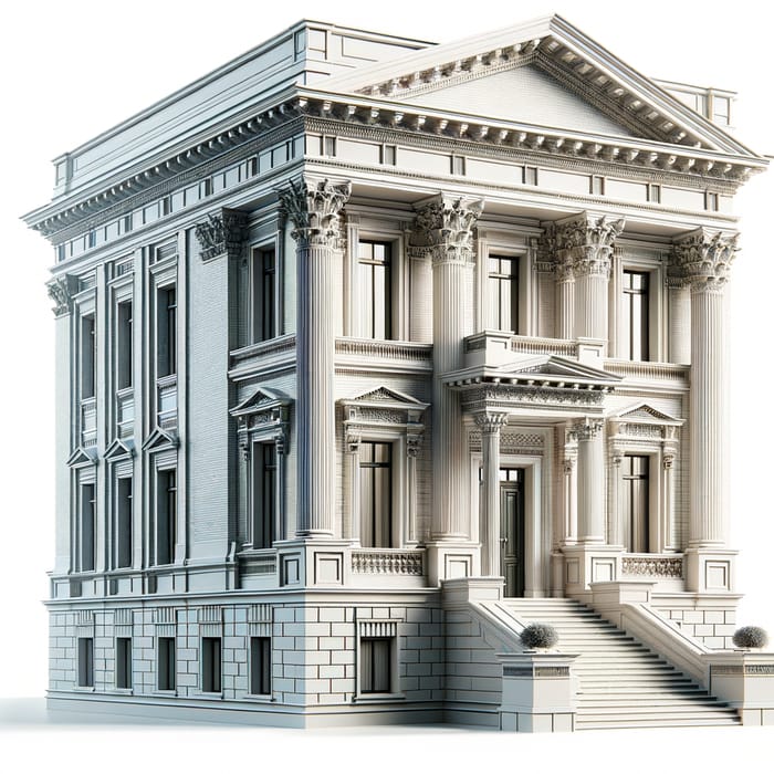 50ft High Classical Front Elevation with Mumty - Architectural Design