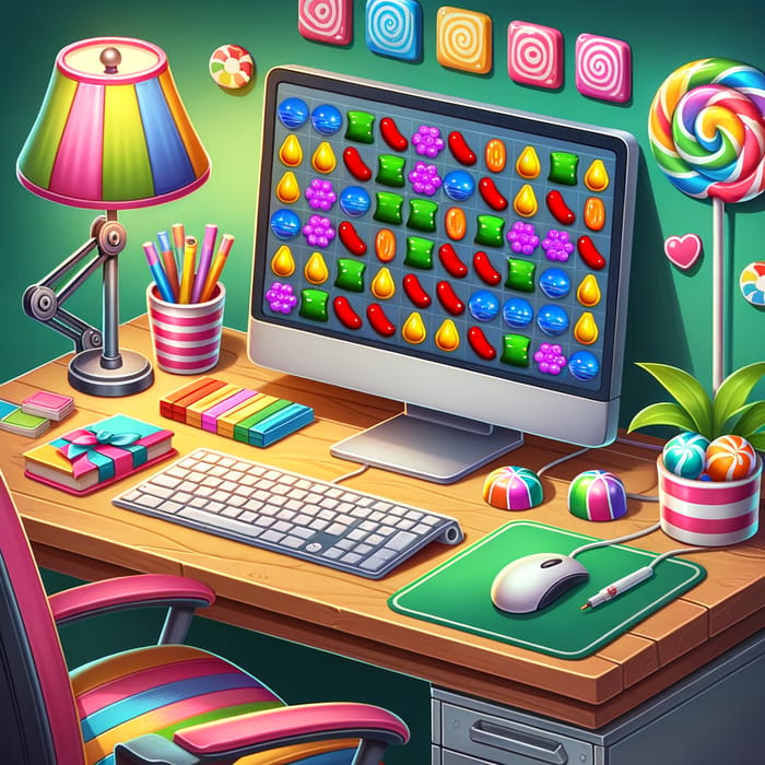 Cozy Candy Crush Inspired Office Desk Ideas