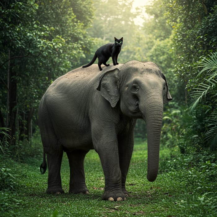 Cat Rides an Elephant - Fun Animal Adventures