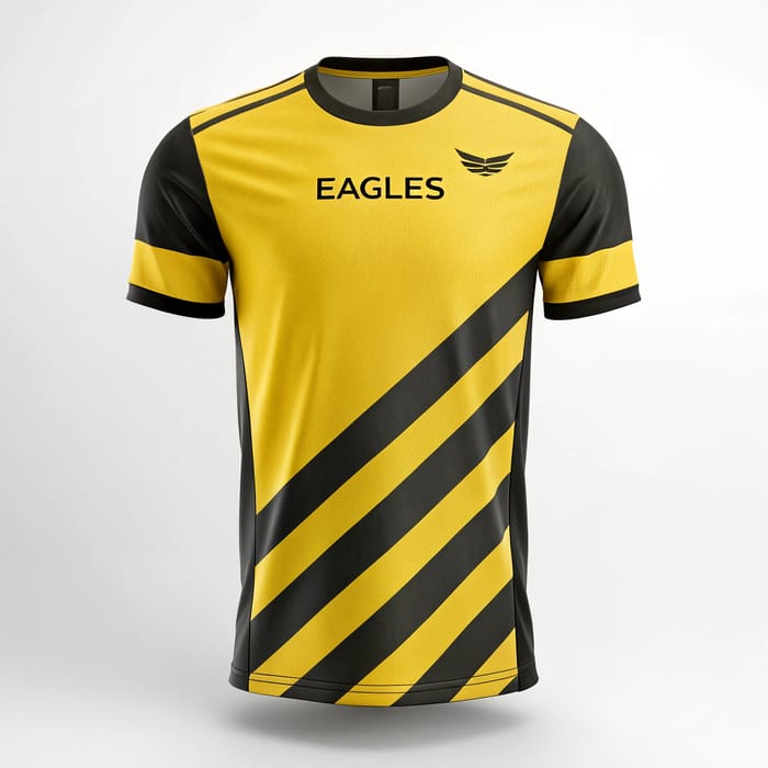 Yellow and Black Soccer Jersey Design Inspired by EA Sports