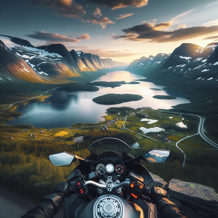 Exploring Nordic Landscapes on a Motorbike