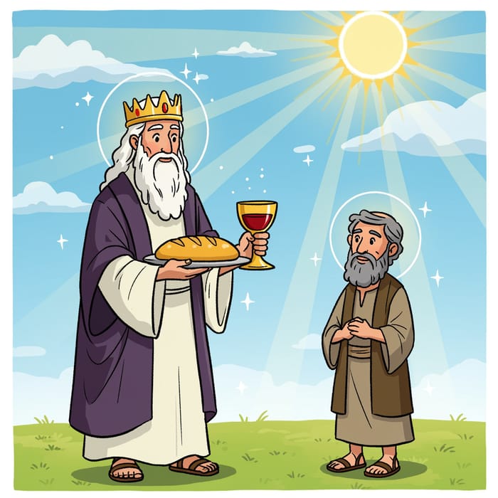 Melchizedek Offering Bread and Wine to Abraham