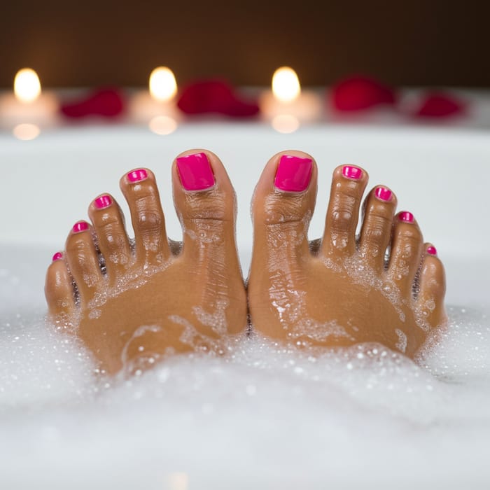 Indulge in a Luxurious Bubble Bath for Your Feet