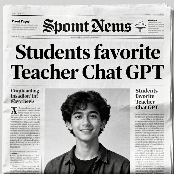 Students' Favorite Teacher Chat GPT - Newspaper Design Students' Favorite Teacher Chat GPT - Newspaper Design