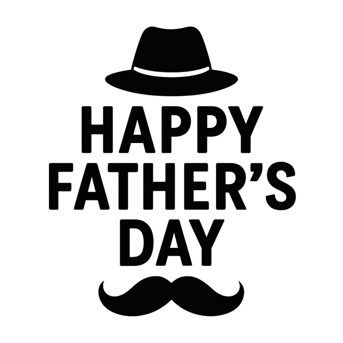 Minimalist Father's Day Design in Black and White Minimalist Father's Day Design in Black and White
