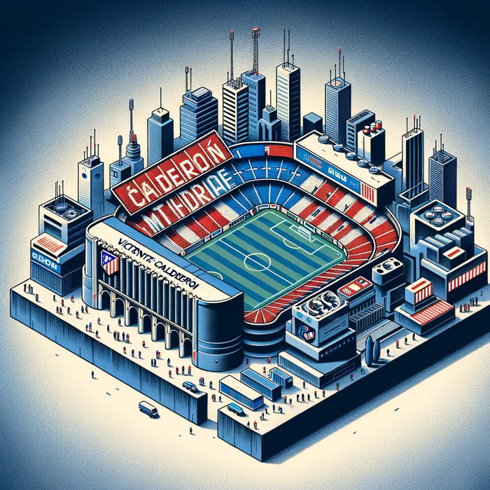 Custom Computer Design Resembling Vicente Calderon Stadium Architecture