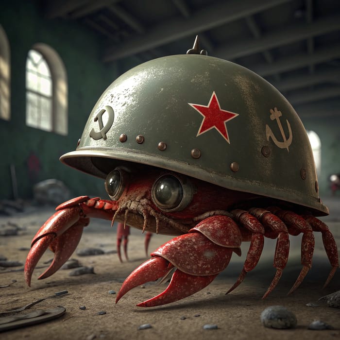 Crab-like Soviet Military Helmet from the 50s