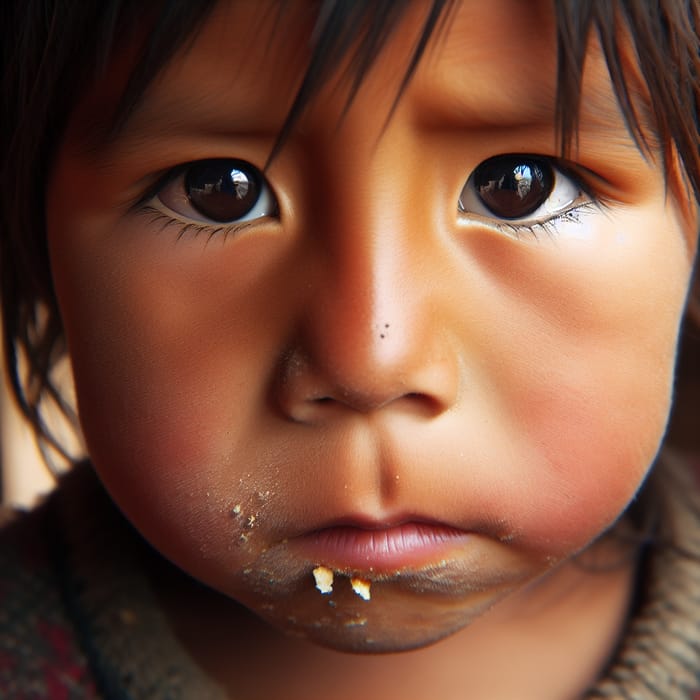 Wichi Child Expressing Hunger | Northern Argentina Portrait