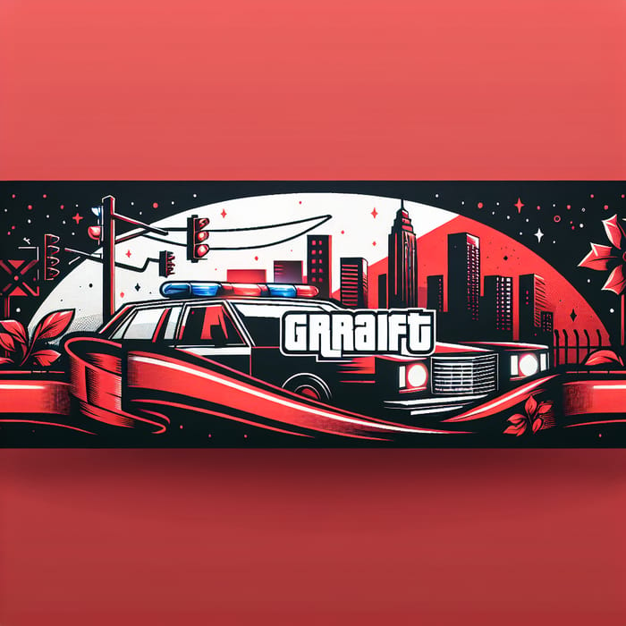 GTA-Style Police Streamer Banner Design