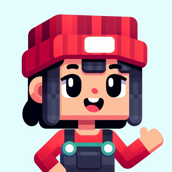 Cheerful Roblox Character Illustration