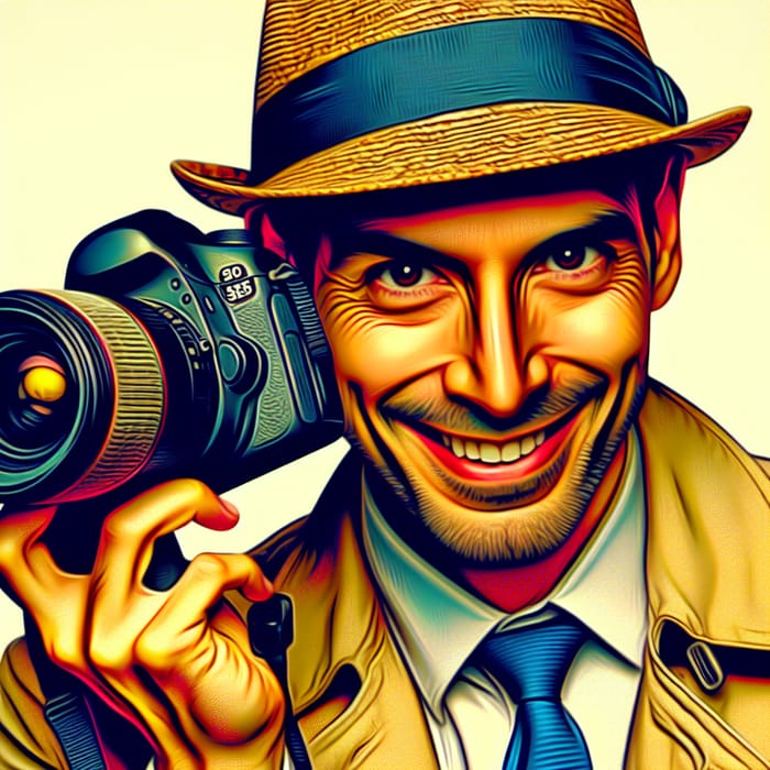 Playful Fedora-Wearing Man | Unique Internet Portrait