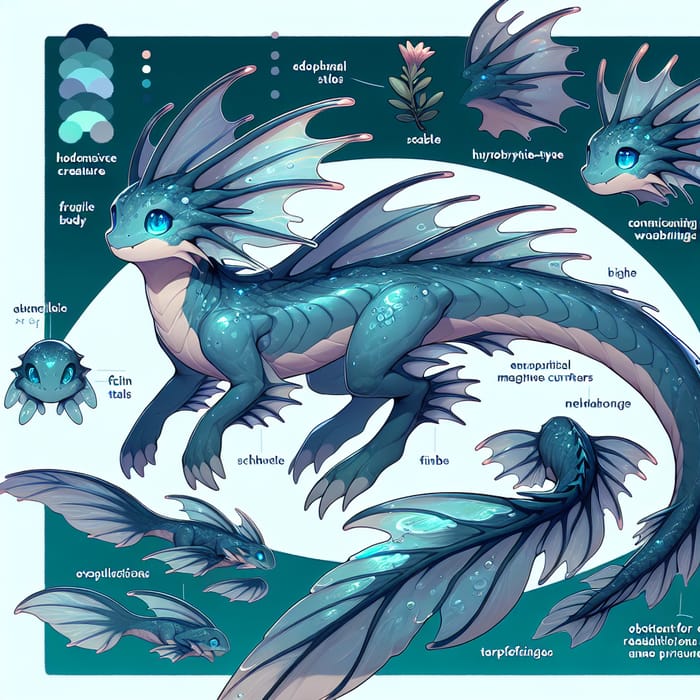 Cerulean Water-Type Pokemon | Hydrodynamic Creature