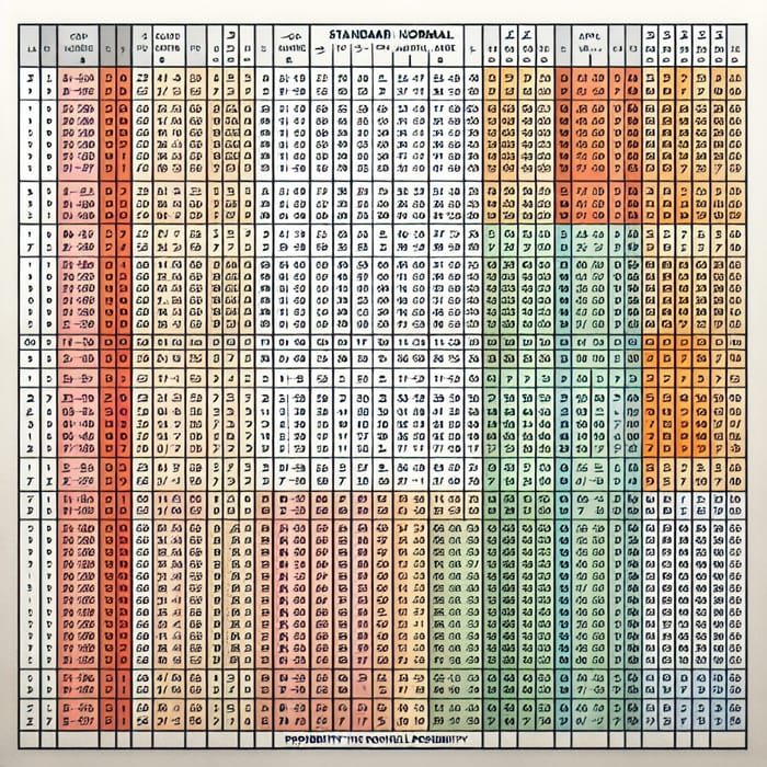 Complete Standard Normal Table: Positive and Negative Z-Scores