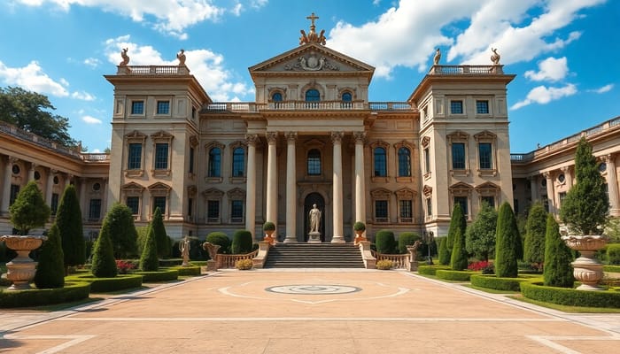 Stunning Roman Style Mansion with Grand Gardens