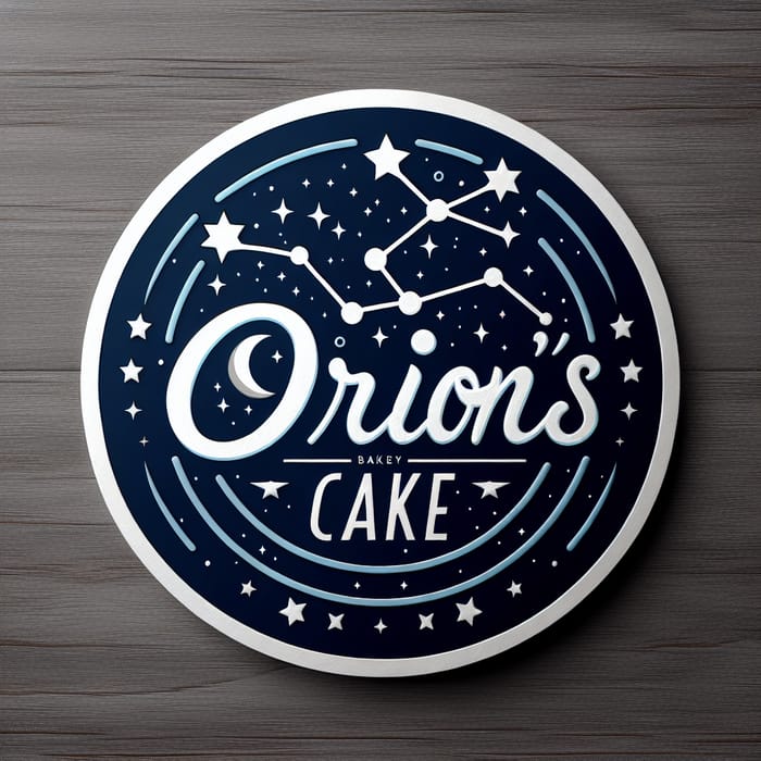 Orion's Cake Bakery Logo: Celestial Orion Constellation Design