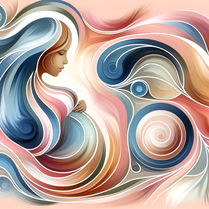 Pregnancy Abstract Art: Nurturing Essence & Growth